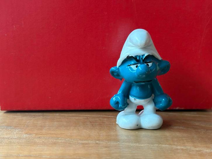 Schleich Moppersmurf - Vintage Figuur, Verzamelen, Smurfen, Gebruikt, Poppetje, Figuurtje of Knuffel, Moppersmurf, Ophalen