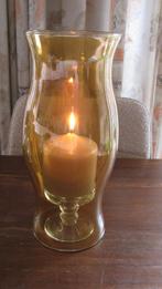 Retro glas windlicht 1970, Huis en Inrichting, Woonaccessoires | Kandelaars en Kaarsen, Ophalen, Overige materialen, Overige kleuren