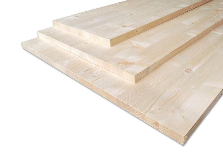 Meubelpaneel | Massief vuren hout | 18, 27 en 40 mm dik, Doe-het-zelf en Verbouw, Platen en Panelen, Nieuw, Hout, 20 tot 50 mm