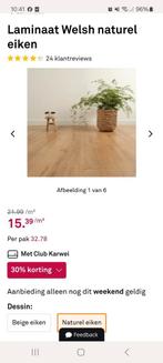 2 Nieuwe pakkenLaminaat eiken welsh naturel, Ophalen, 50 tot 150 cm, Zo goed als nieuw, 10 tot 30 cm