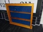 Houten vitrinekast - hangend - 95x88x15 cm, Huis en Inrichting, Ophalen