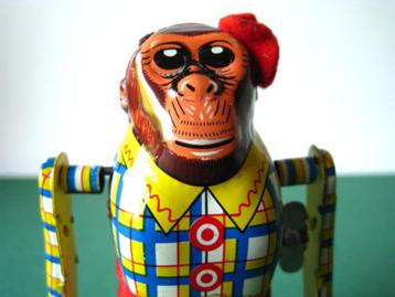 TPS chimpansee circus aap blik speelgoed Japan 1960 beschikbaar voor biedingen