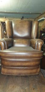 Chesterfield dames leder fauteuil, Huis en Inrichting, Fauteuils, Ophalen, Gebruikt