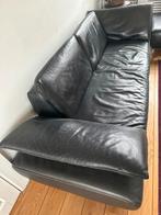 Minotti zwart lederen bank, Ophalen, Zo goed als nieuw, Rechte bank, 200 tot 250 cm