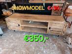 SHOWMODEL TV-MEUBEL MANGOHOUT INDUSTRIEEL, Ophalen, Nieuw, 25 tot 50 cm, Minder dan 100 cm