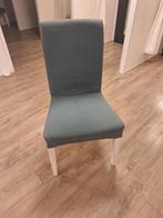 ikea bergmund wit met blauw groene hoezen per stuk, Huis en Inrichting, Stoelen, Ophalen, Gebruikt, Overige kleuren, Vijf, Zes of meer stoelen