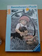 Ravensburger Puzzel 500 Stukjes - Meisje met Hond, Ophalen of Verzenden, 500 t/m 1500 stukjes, Zo goed als nieuw, Legpuzzel