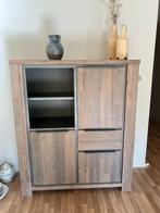 Kast Robusto in acacia hout - kleur vintage grey, Huis en Inrichting, Ophalen, 100 tot 150 cm, Zo goed als nieuw, 25 tot 50 cm