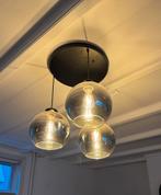 Plafondlamp met 3 glazen bollen., Huis en Inrichting, Lampen | Plafondlampen, Ophalen of Verzenden, Zo goed als nieuw