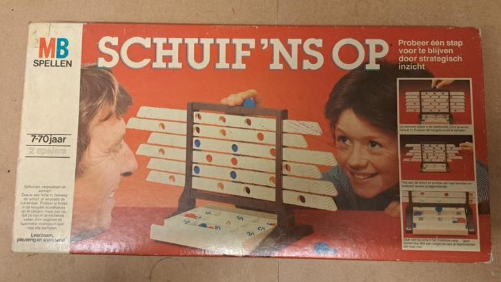 MB-Spellen: Schuif 'ns op, Hobby en Vrije tijd, Gezelschapsspellen | Bordspellen, Gebruikt, Een of twee spelers, Ophalen of Verzenden