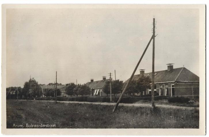 Arum, Bolswarderstraat, Verzamelen, Ansichtkaarten | Nederland, Ongelopen, Friesland, 1940 tot 1960, Verzenden
