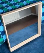 Nissendal spiegel wit gelazuurd eikeneffect., Ophalen, Zo goed als nieuw, Minder dan 100 cm, Rechthoekig