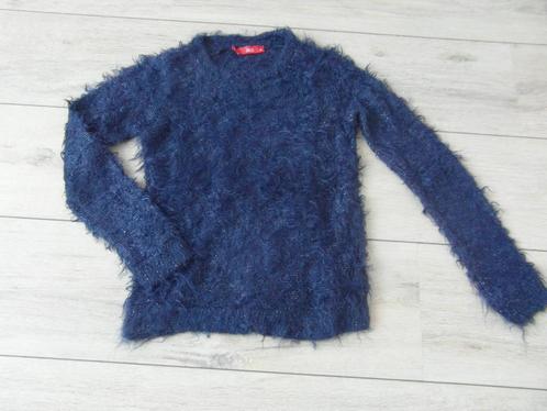 Iko - Blauwe harige trui - 10 - 140, Kinderen en Baby's, Kinderkleding | Maat 140, Zo goed als nieuw, Meisje, Trui of Vest, Ophalen of Verzenden