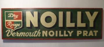 Handgeschilderd Frans houten bord / Noilly Prat Vermouth beschikbaar voor biedingen