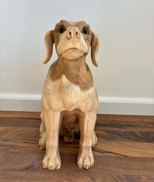 Handgemaakte Suar-Houten labrador - MIDDEL +/- 40cm, Antiek en Kunst, Kunst | Beelden en Houtsnijwerken, Ophalen of Verzenden