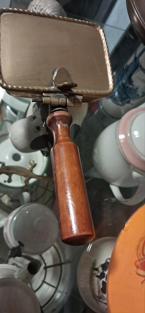 Antieke Pruimtabak Spugdoos met Houten Handvat, Antiek en Kunst, Antiek | Overige Antiek, Ophalen of Verzenden