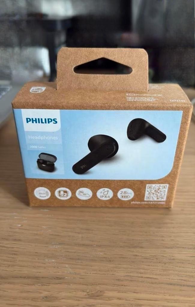 Nieuw in doos: Philips in ear buds TAT2139BK/00 oortjes, Audio, Tv en Foto, Koptelefoons, Nieuw, Philips, Draadloos, Bluetooth