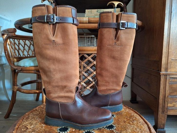 Magellan & Mulloy laarzen maat 36,5, Kleding | Dames, Schoenen, Gedragen, Hoge laarzen, Bruin, Ophalen of Verzenden