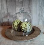 Mooie glazen stolp met houten onderbord, Canadezenlaan 4 Dokkum, La Rentree, Ophalen of Verzenden, Zo goed als nieuw