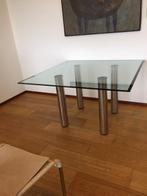 Design tafel, Huis en Inrichting, Tafels | Eettafels, Glas, Gebruikt, Ophalen
