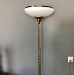 Vintage Vloerlamp RELCO messing glas Mid century design, Huis en Inrichting, Lampen | Vloerlampen, Ophalen of Verzenden, Glas