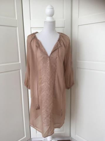 Floryday nieuwe bruine chiffon tuniek jurk M (valt als XL) beschikbaar voor biedingen