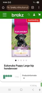 3 x 15 kg Eukanuba Puppy large breed kip, nieuw, Dieren en Toebehoren, Dierenvoeding, Ophalen, Hond