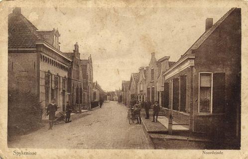 Spykenisse - Noordeinde - Spijkenisse - B-keus - 1928 gelope, Verzamelen, Ansichtkaarten | Nederland, Gelopen, 1920 tot 1940, Ophalen of Verzenden