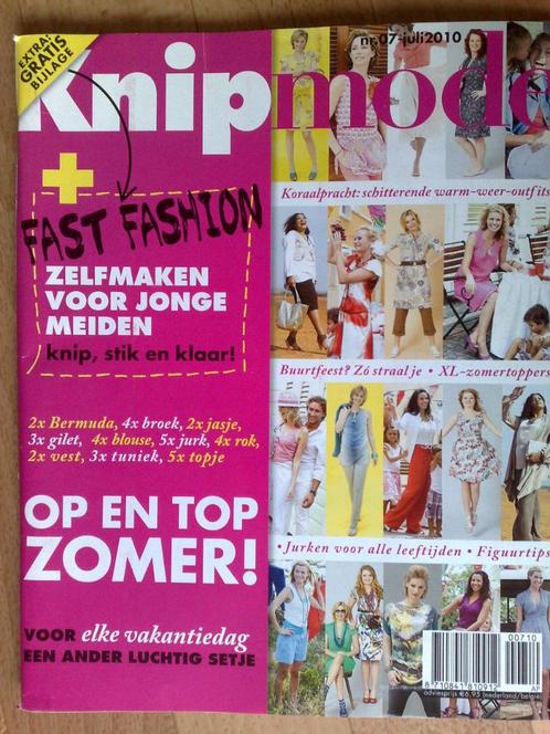 Knipmode juli nr. 7 / 2010, Hobby en Vrije tijd, Kledingpatronen, Zo goed als nieuw, Vrouw, Knipmode, Verzenden