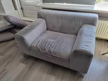 Loveseat Alcantara lichtgrijs