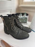 Donkergroene enkellaarsjes, veterlaarsjes 40 Bluebox, Kleding | Dames, Schoenen, Ophalen, Blue Box, Zo goed als nieuw, Groen