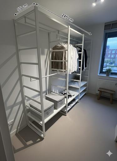 IKEA ELVARLI modulaire kast - 245 x 218 x 55, Huis en Inrichting, Kasten | Kledingkasten, Zo goed als nieuw, 200 cm of meer, 50 tot 75 cm