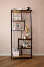 Industriële design kast - zwart metaal & hout – als nieuw, Huis en Inrichting, Kasten | Wandmeubels, Ophalen, Zo goed als nieuw