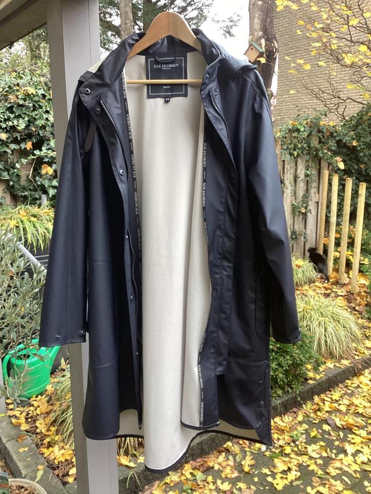 Ilse Jacobsen regenjas Rain71 donkerblauw maat 44, Kleding | Dames, Jassen | Winter, Zo goed als nieuw, Maat 42/44 (L), Blauw