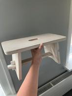 Wit hout houten tafel tafeltje kruk krukje bijzettafel, Huis en Inrichting, Krukjes, Ophalen of Verzenden, Zo goed als nieuw, Hout