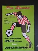 Sparta - Cambuur 2002/2003, Ophalen of Verzenden, Zo goed als nieuw, Overige binnenlandse clubs, Boek of Tijdschrift