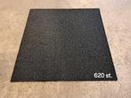 60x tapijttegels 100x100 cm incl. flightcase, Huis en Inrichting, Stoffering | Vloerbedekking, Gebruikt, Zwart, Ophalen of Verzenden