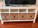 TV-meubel met rieten manden, Huis en Inrichting, Ophalen, Overige materialen, Gebruikt, 150 tot 200 cm
