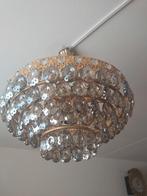 Gave brons kleur kristallen kroonluchter, Huis en Inrichting, Lampen | Kroonluchters, Ophalen of Verzenden, Zo goed als nieuw
