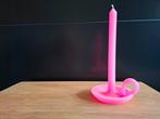 Design kaars / kandelaar Tallow in fluor pink, Ophalen, Zo goed als nieuw, Kaars