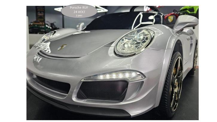 Elektrische kinder auto Porsche accu auto 24volt 2 persoons, Kinderen en Baby's, Speelgoed | Buiten | Accuvoertuigen, Nieuw, Ophalen
