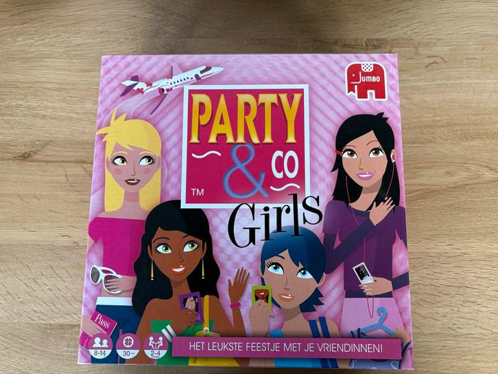 Party & Co Girls - Bordspel, Hobby en Vrije tijd, Gezelschapsspellen | Bordspellen, Zo goed als nieuw, Drie of vier spelers, Reisspel
