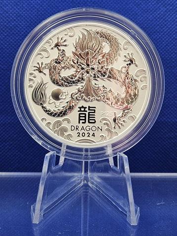 (10167) AUSTRALIA LUNAR III  DRAGON 2024  TWO OUNCE beschikbaar voor biedingen