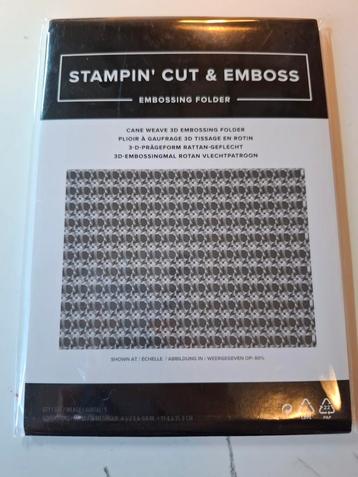 Stampin up embossingfolder: cane Weave 3d. Nieuw! beschikbaar voor biedingen