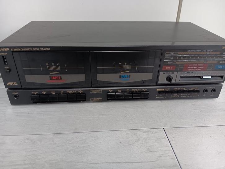 Sharp RT-W500H stereo cassette deck 1984 1986, Audio, Tv en Foto, Cassettedecks, Overige merken, Ophalen of Verzenden
