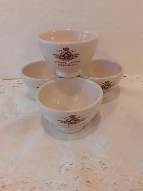 Weduwe Joustra - Beerenburg - 4 aardewerk kommetjes, Antiek en Kunst, Antiek | Servies los, Ophalen of Verzenden