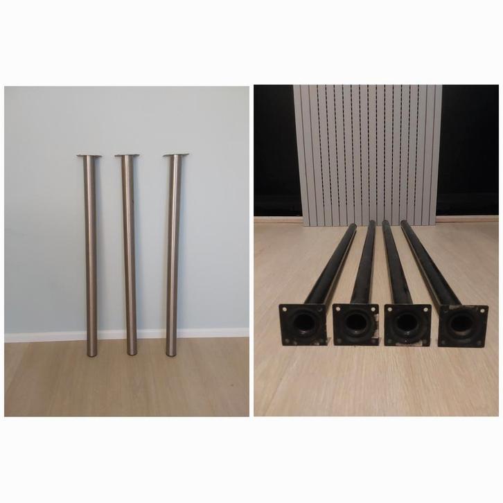 Tafelpoten, Huis en Inrichting, Tafelonderdelen, Tafelpoot, 50 tot 100 cm, Minder dan 50 cm, Rond, Metaal, Ophalen of Verzenden