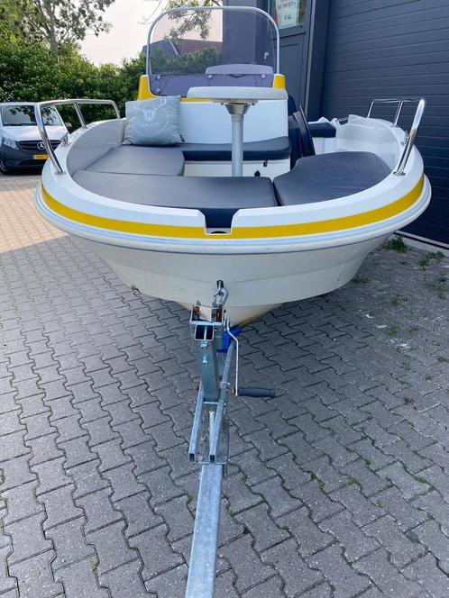 Prins 450 open yellow edition, Watersport en Boten, Vis- en Consoleboten, Zo goed als nieuw, 10 tot 30 pk, 3 tot 6 meter, Benzine