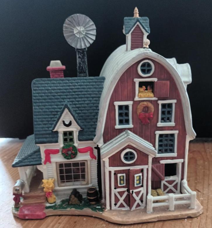 16 Lemax huisjes kerstdorp, Diversen, Kerst, Gebruikt, Ophalen