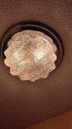 Vintage glazen plafondlamp, Ophalen of Verzenden, Gebruikt, Glas, Vintage